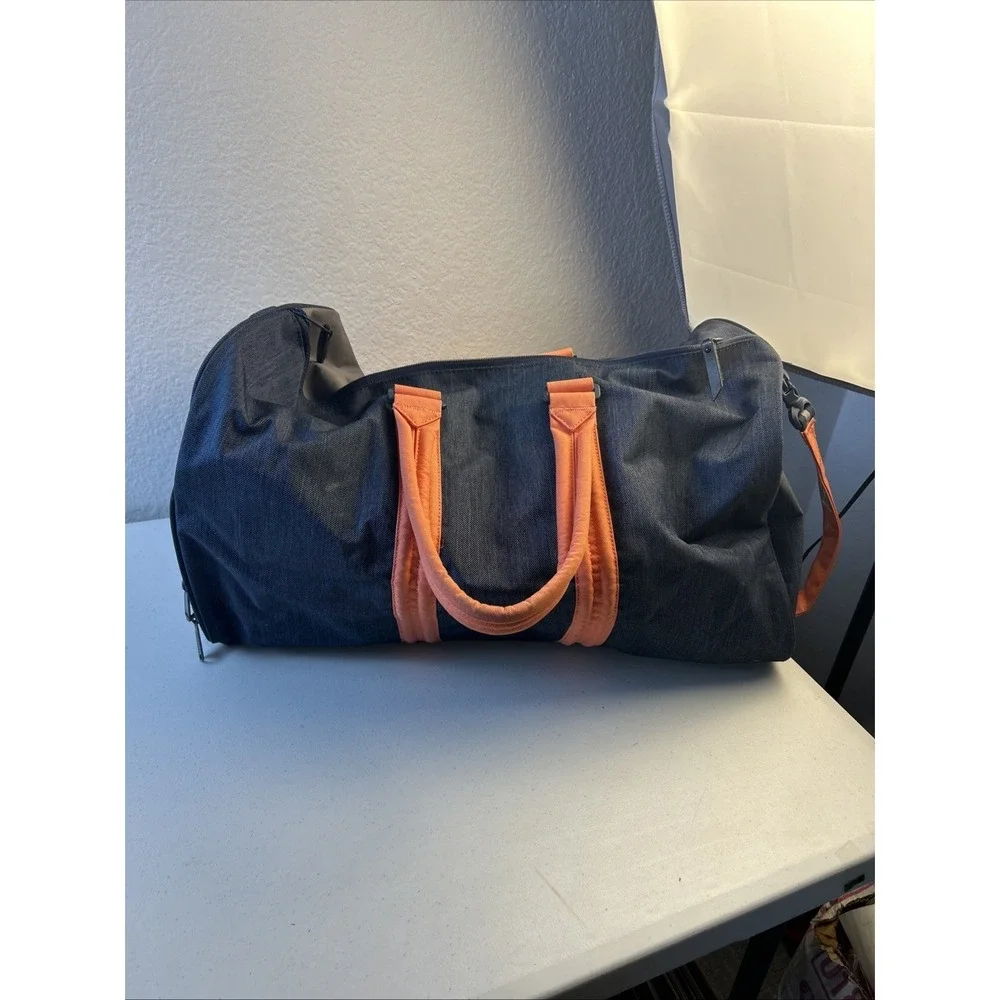 Herschel Supply Co Duffel Bag Blue Gray Weekender Travel Gym Overnight Tote